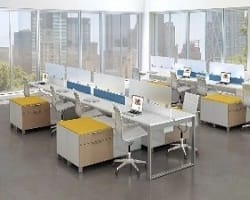 Allsteel Benching Stations with Dividers BBF &amp